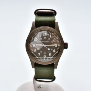 ハミルトン カーキ フィールド メカ グリーン文字盤 SS×PVD×ナイロン/AT H694490 買取実績【買取日：2026年1月8日】