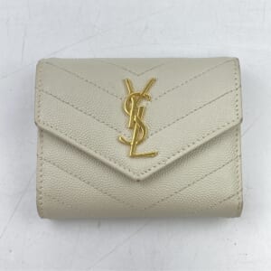 サンローラン カサンドラ マルチフォールドウォレット 三つ折財布 GD金具 レザー アイボリー 692061 買取実績【買取日：2026年1月6日】