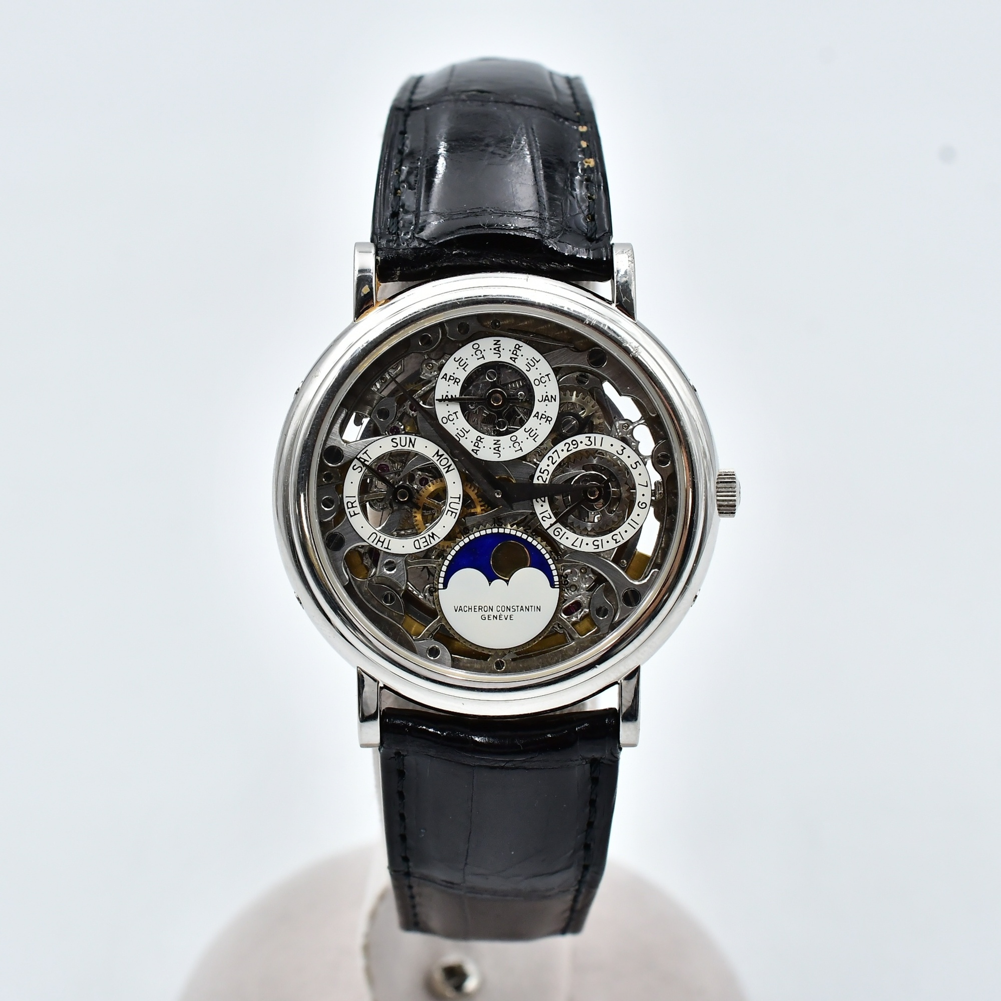 ヴァシュロン・コンスタンタン パトリモニー スケルトン文字盤 Pt950×革/AT Bランク