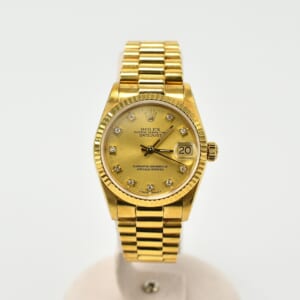 ロレックス デイトジャスト 10Pダイヤ シャンパン文字盤 YG/AT 68278 買取実績【買取日：2026年1月26日】