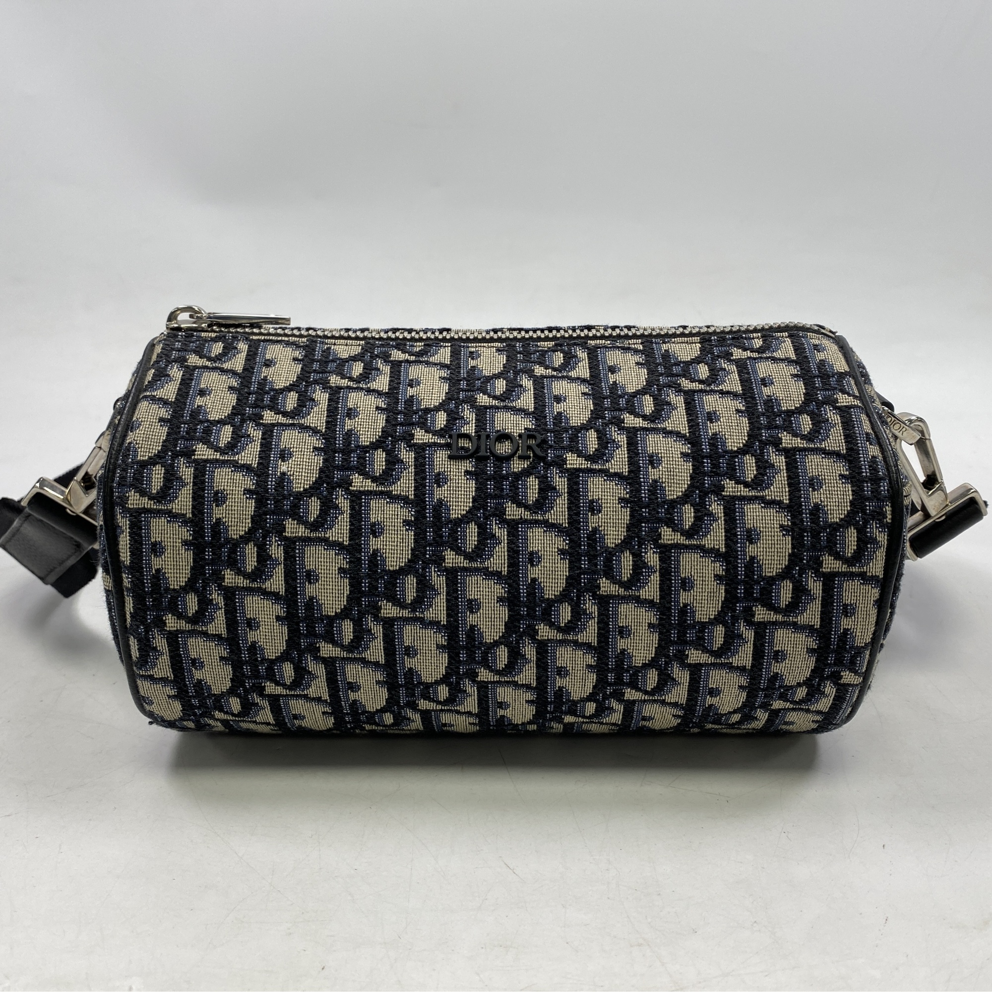 ディオール オブリーク ローラー メッセンジャーバッグ ネイビー キャンバス Aランク