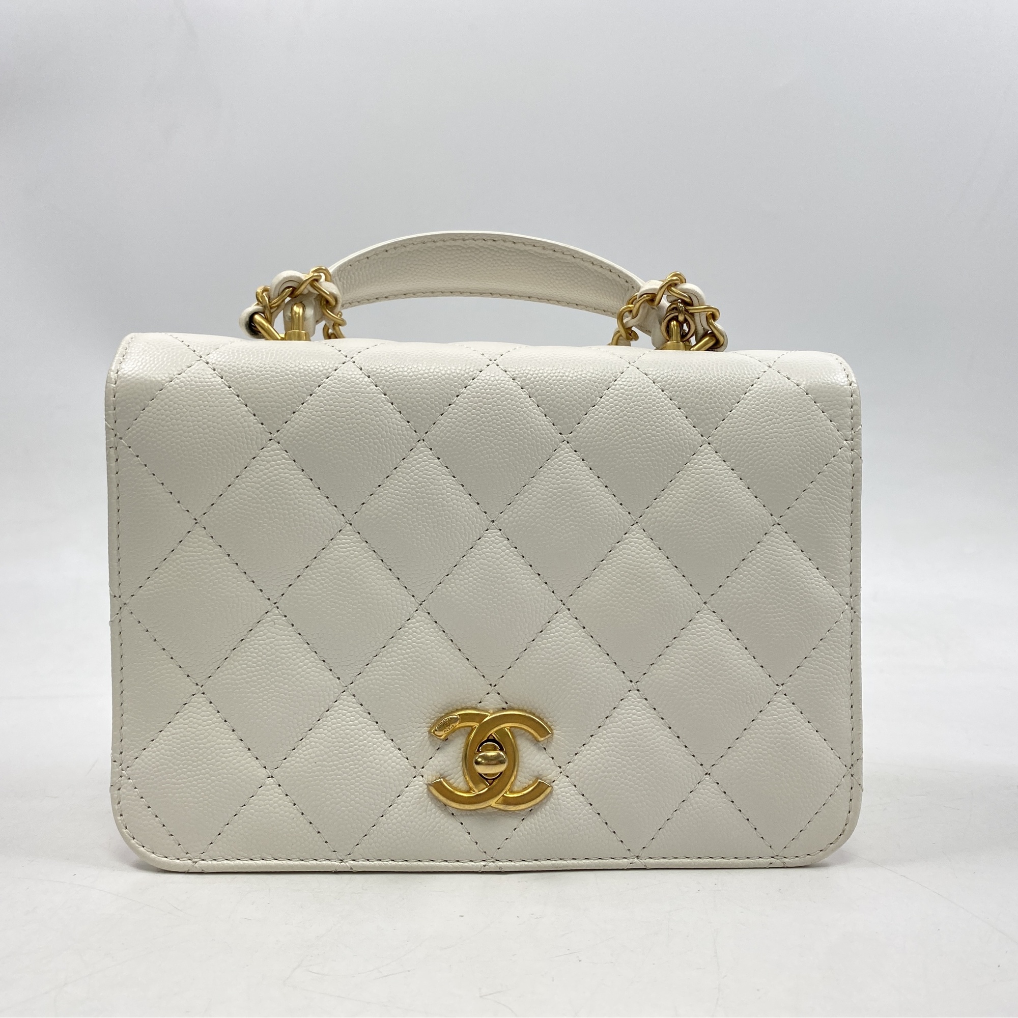 シャネル マトラッセ フルフラップ トップハンドル チェーンショルダー