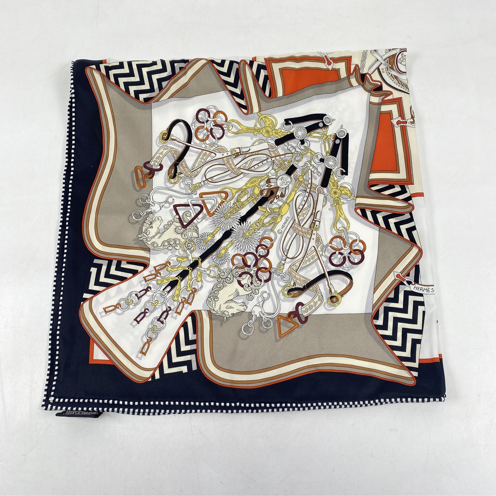 エルメス カレ90 鞍職人の花束 Bランク