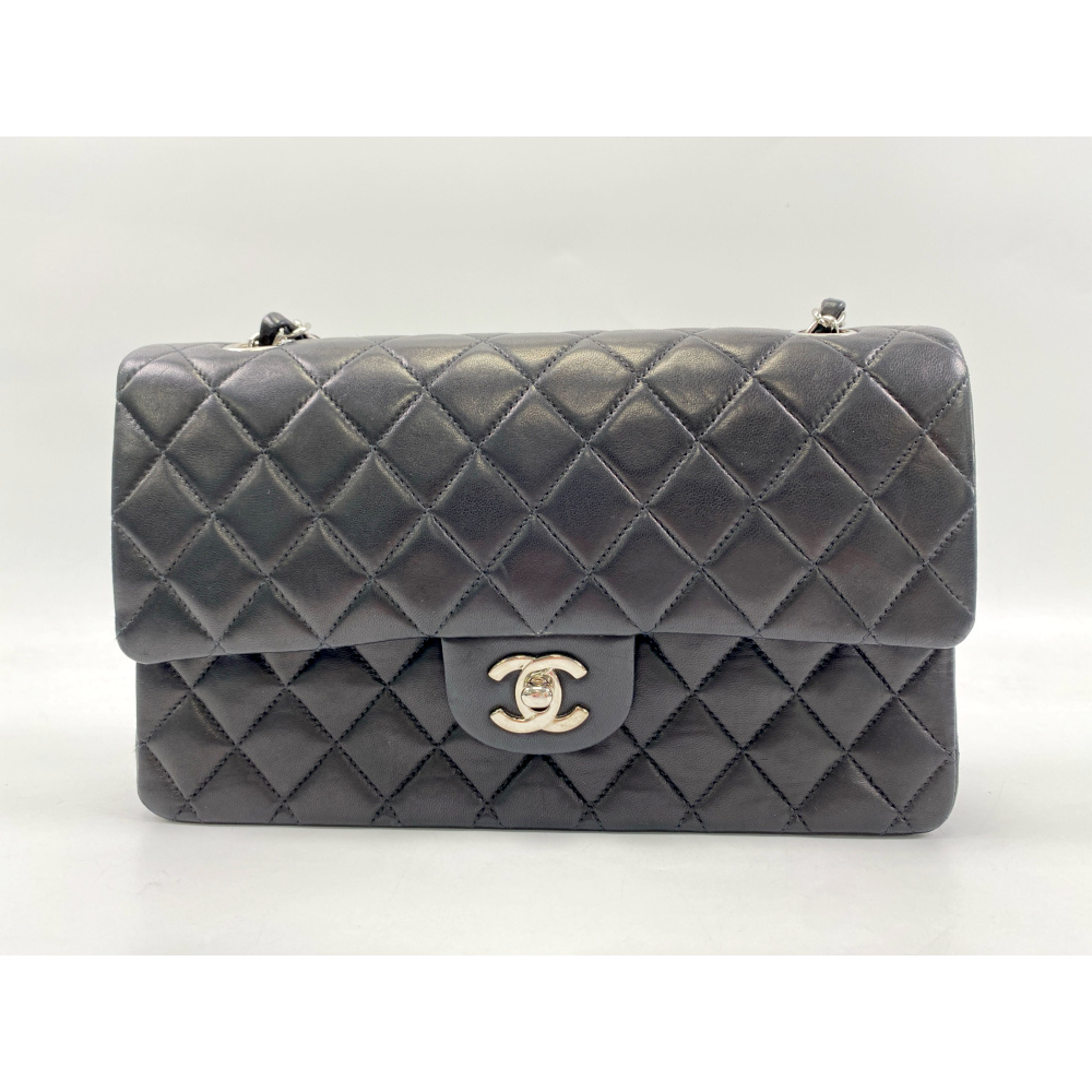 シャネル マトラッセ25 Wフラップ Wチェーンショルダーバッグ 黒