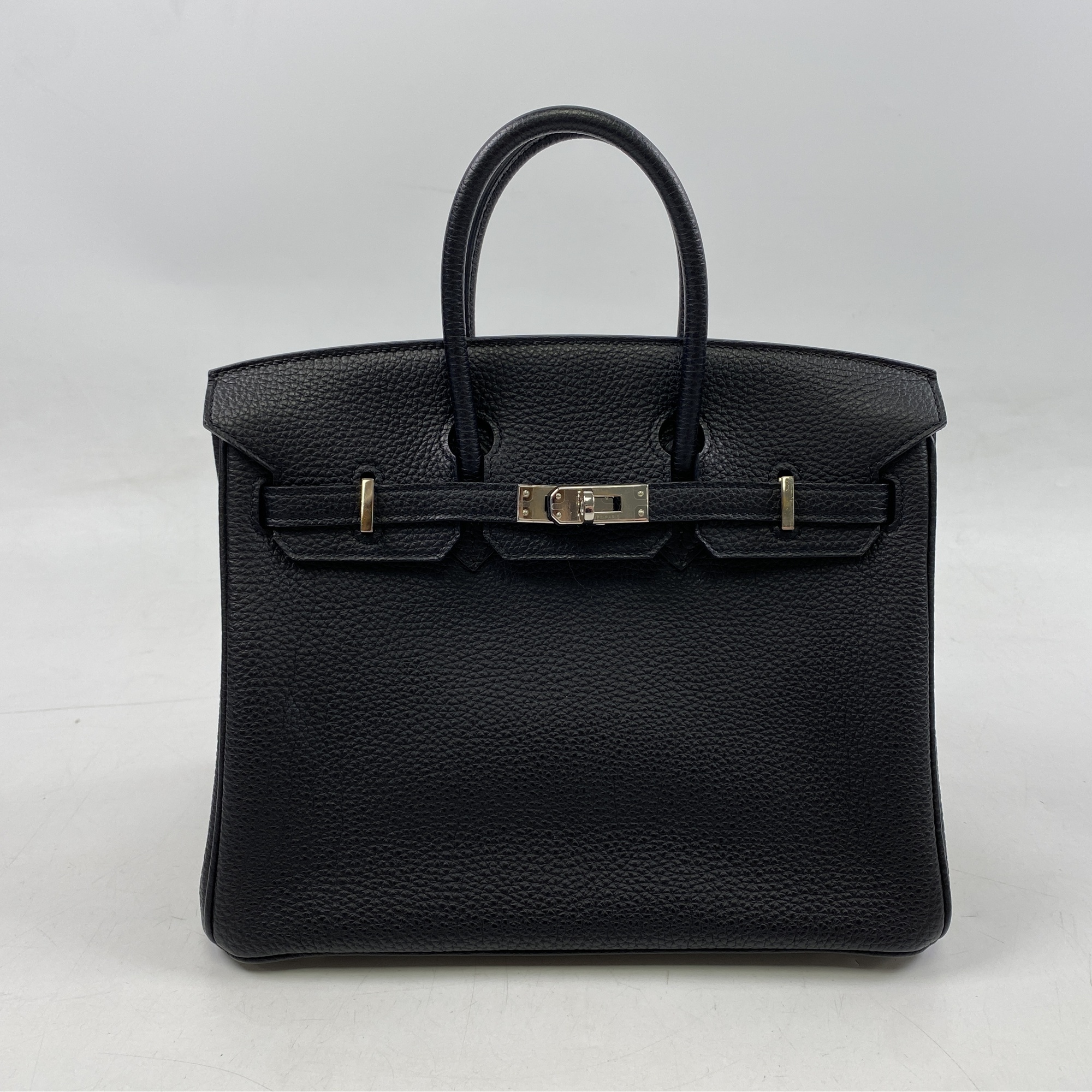 エルメス バーキン25 黒 トゴ SV金具 T刻印 Aランク