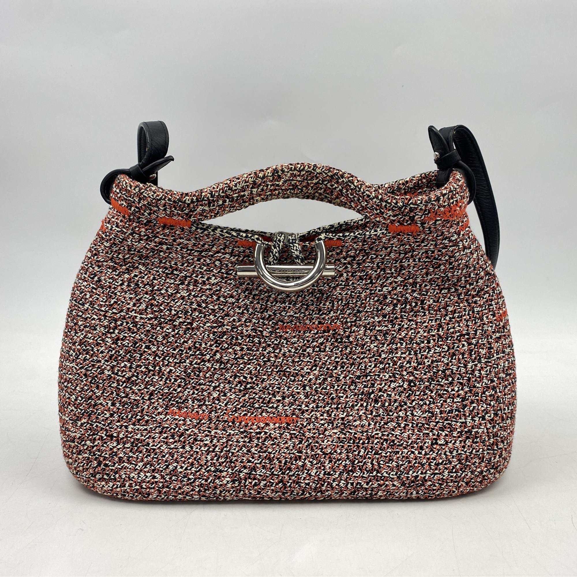 バレンシアガ ジグザグザッカ 2WAYショルダーバッグ 赤 キャンバス×レザー ABランク