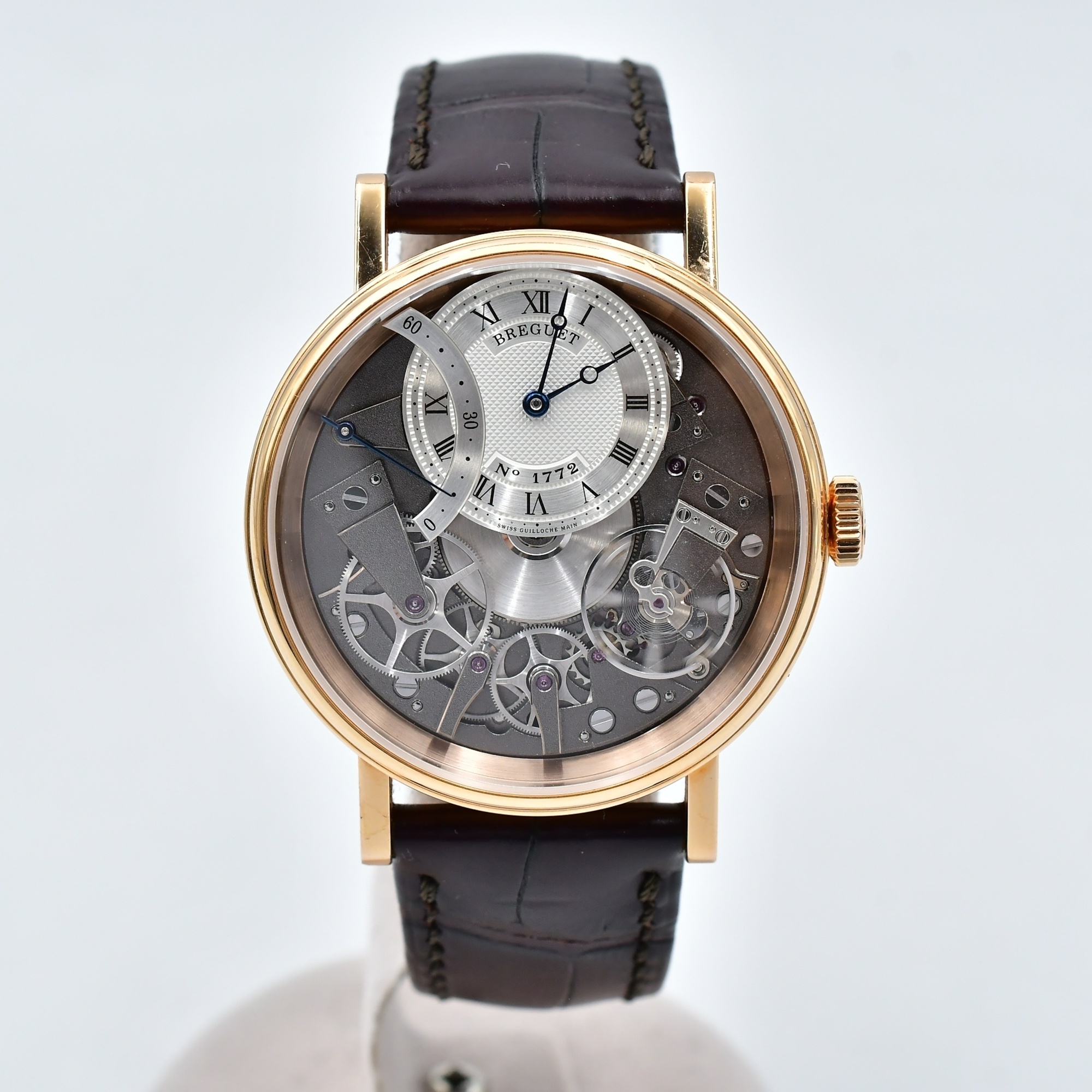 ブレゲ ブレゲ トラディション レトログラード セコンド シルバー文字盤 YG×革/AT Bランク