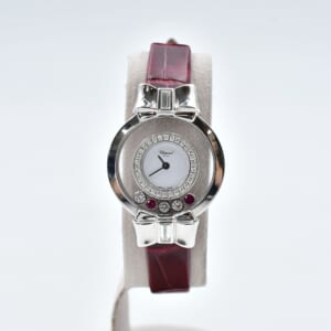 ショパール ハッピーダイヤモンド 白文字盤 WG×革/QZ 20/5334 買取実績【買取日：2026年1月5日】