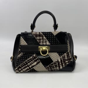 サルヴァトーレ フェラガモ ガンチーニ ソフィア ハンドバッグ 黒系 レザー 買取実績【買取日：2026年1月27日】