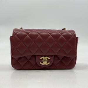 シャネル ミニマトラッセ20 SフラップSチェーンショルダーバッグ バーガンディー ラムスキン GD金具 買取実績【買取日：2026年1月25日】