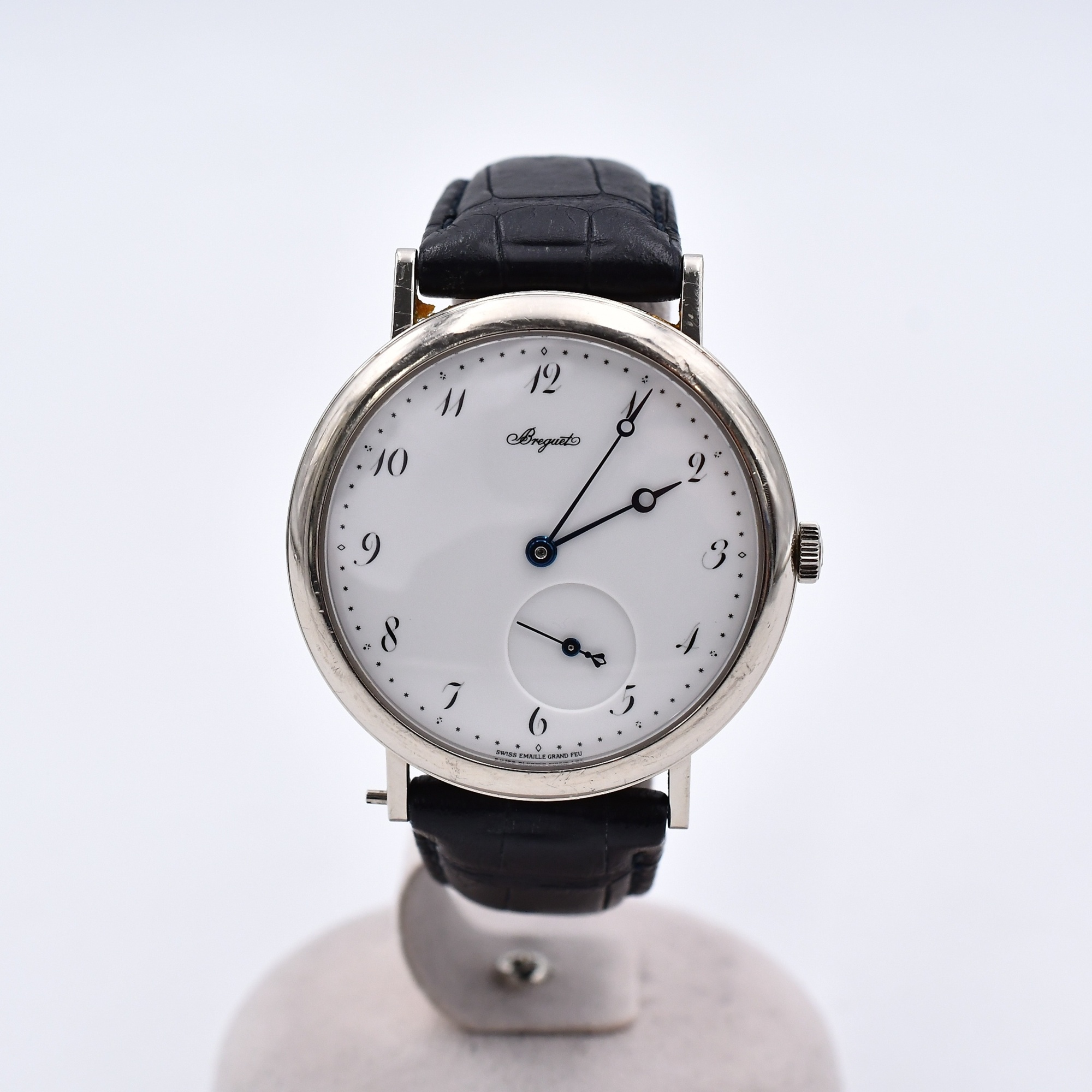 ブレゲ クラシック スモールセコンド グランフーエナメル 白文字盤 WG×クロコ革/AT Bランク