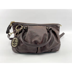 グッチ グッチシマ スーキー ディアマンテ 2WAYハンドバッグ 茶 レザー 247902 スト 買取実績【買取日：2024年5月23日】