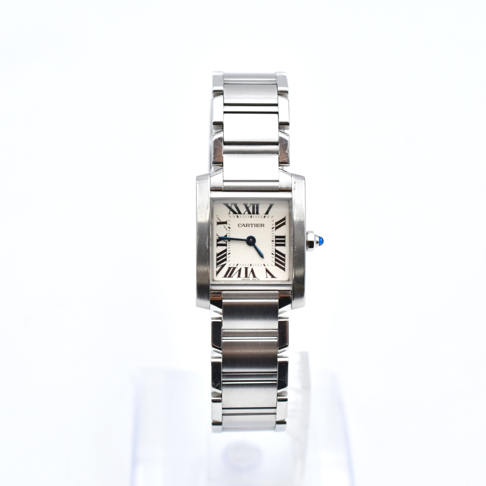 カルティエ タンクフランセーズ 白文字盤 SS/QZ W51028Q3【買取日：2024年6月24日】 Bランク