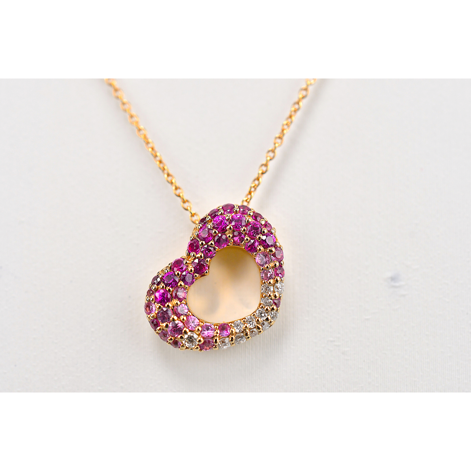 ポンテヴェキオ エテルノファミリー エモツィオーネ ミニモ ネックレス K18PG S0.48ct 0.07ct Bランク