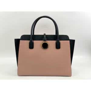 ブルガリ アルバ 2WAYハンドバッグ ピンク×黒 レザー 買取実績【買取日：2026年1月25日】