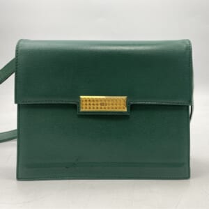 ディオール ヴィンテージ 千鳥格子金具 ショルダーバッグ グリーン レザー ゴールド金具 買取実績【買取日：2026年1月23日】