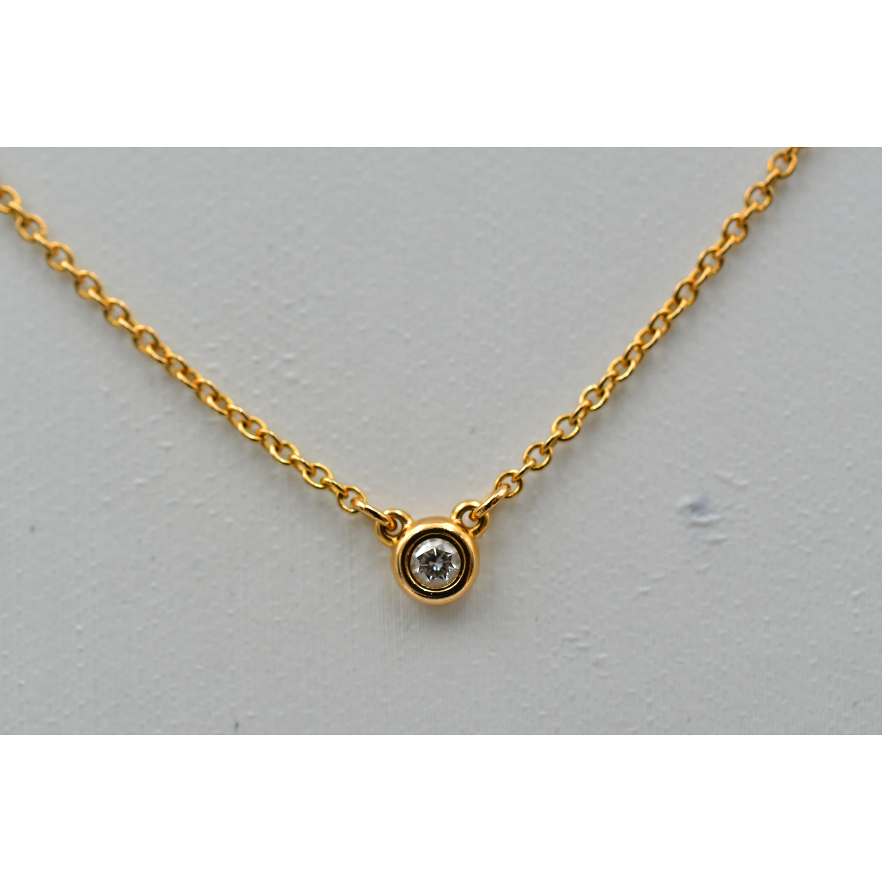 ティファニー バイザヤード ネックレス 1PD K18YG Bランク