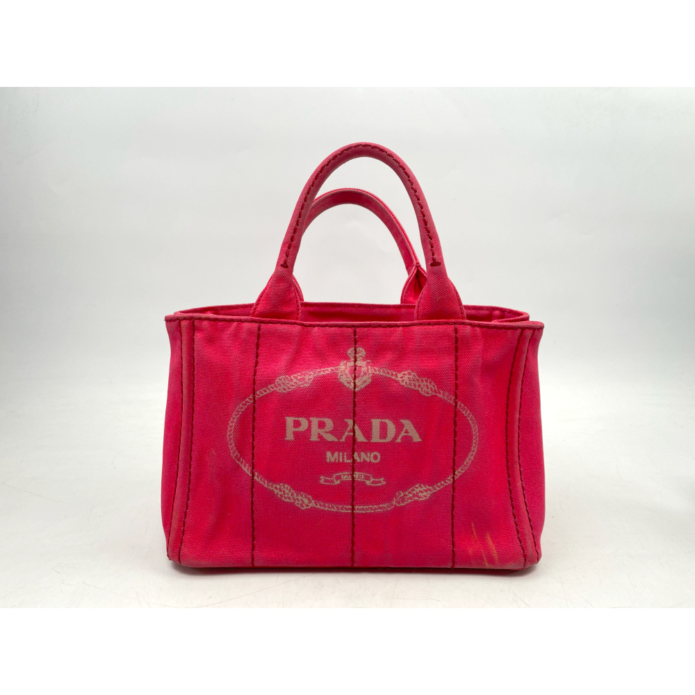 プラダ カナパ ミニ ピンク キャンバス Bランク