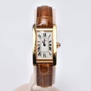 カルティエ タンクアメリカンSM 白文字盤 PG×革/QZ W2607456　? 買取実績【買取日：2025年11月25日】