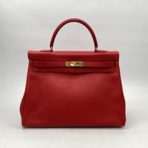 エルメス ケリー35 赤系 ヴォーガリヴァー 内縫い SV金具 〇Z刻印 買取実績【買取日：2025年10月25日】