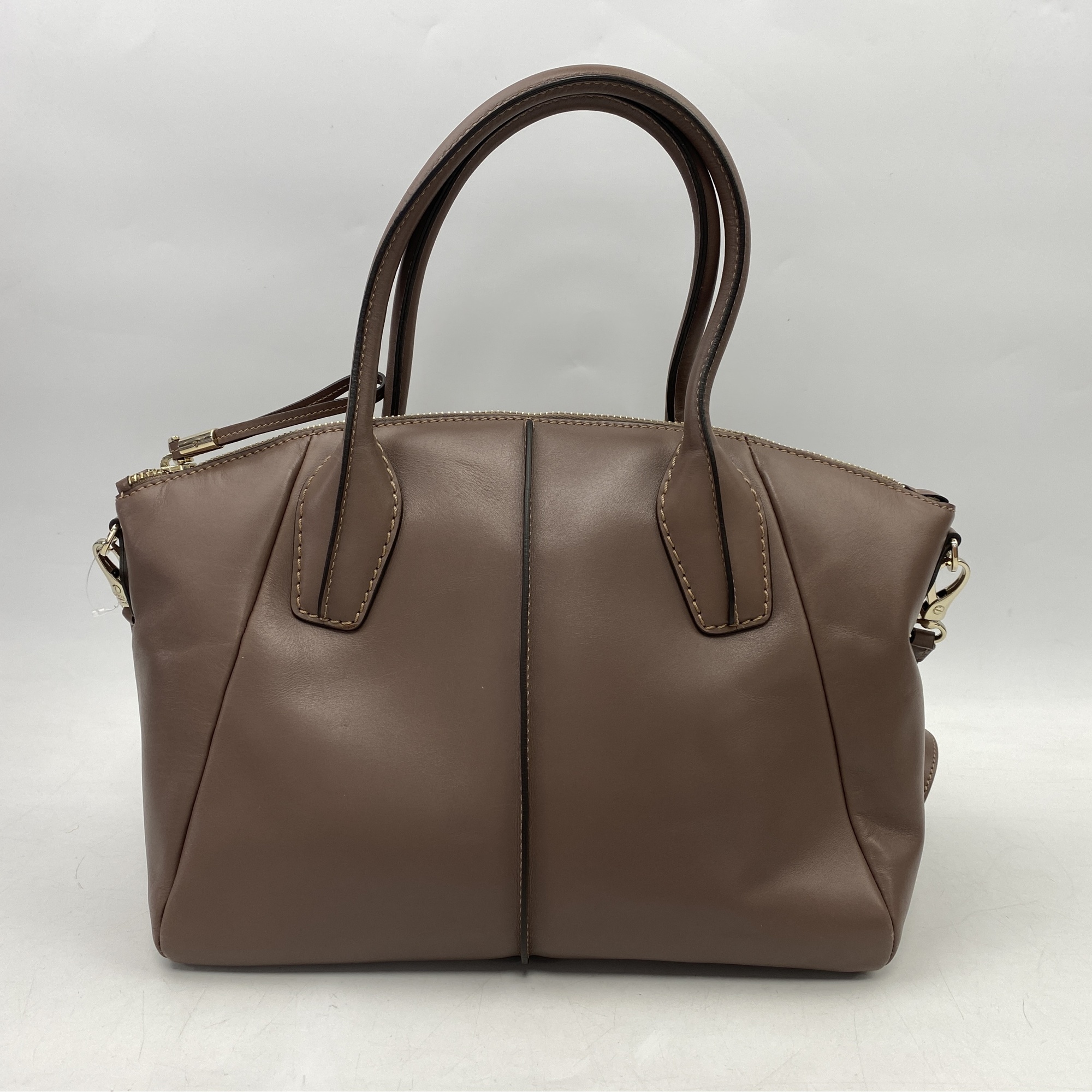 トッズ Dスタイリング 2WAYハンドバッグ 茶 レザー ABランク