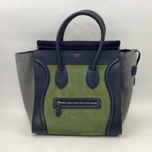 セリーヌ ラゲージ ミニショッパー マルチカラー 青×緑×グレー スエード×レザー 買取実績【買取日：2026年1月20日】