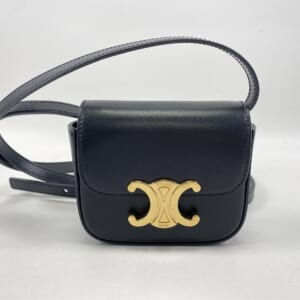 セリーヌ ミニクロード トリオンフ ショルダーバッグ 黒 レザー 買取実績【買取日：2026年1月6日】