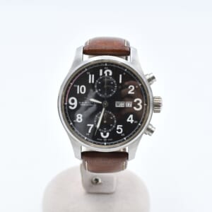 ハミルトン カーキ オフィサー クロノグラフ 黒 SS×革/AT H717160 買取実績【買取日：2026年1月7日】