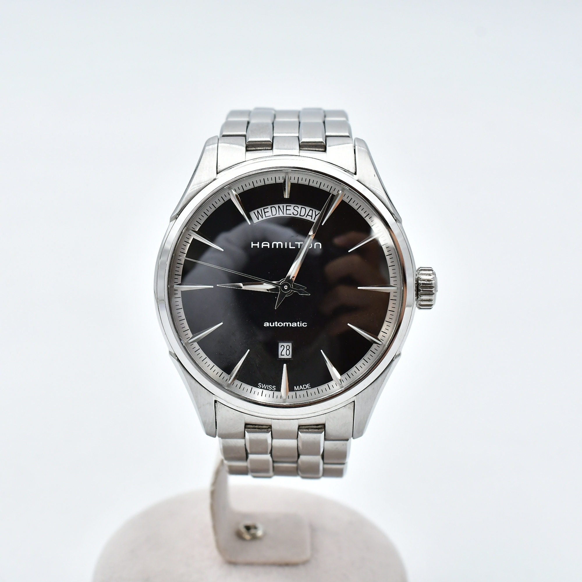 ハミルトン ジャズマスター 腕時計 デイト シルバー ブラック ジャンク Brandol / HAMILTON ハミルトン メンズ腕時計 ジャズマスター クロノ