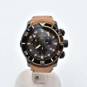 エドックス クロノオフショア シャークマン グレー文字盤 SS×革/QZ 10234ｰ357GN 買取実績【買取日：2026年1月5日】