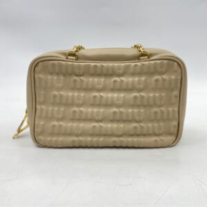 ミュウミュウ チェーントートバッグ ベージュ レザー 5BB114 買取実績【買取日：2026年1月26日】