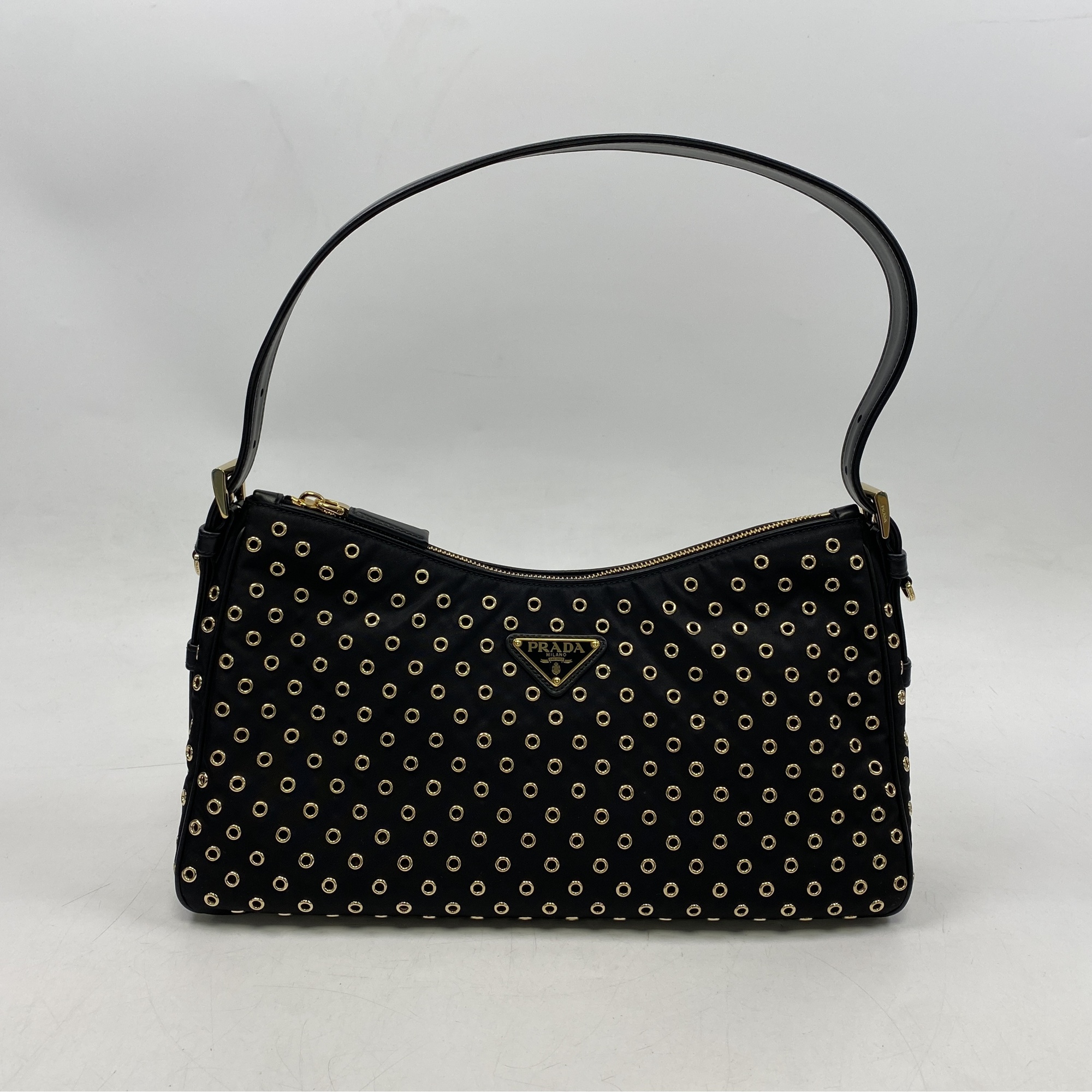 プラダ エメ ラージ ワンショルダーバッグ 黒 ナイロン Aランク