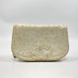 シャネル チェーンショルダーバッグ 白 オーストリッチ 買取実績【買取日：2026年1月25日】