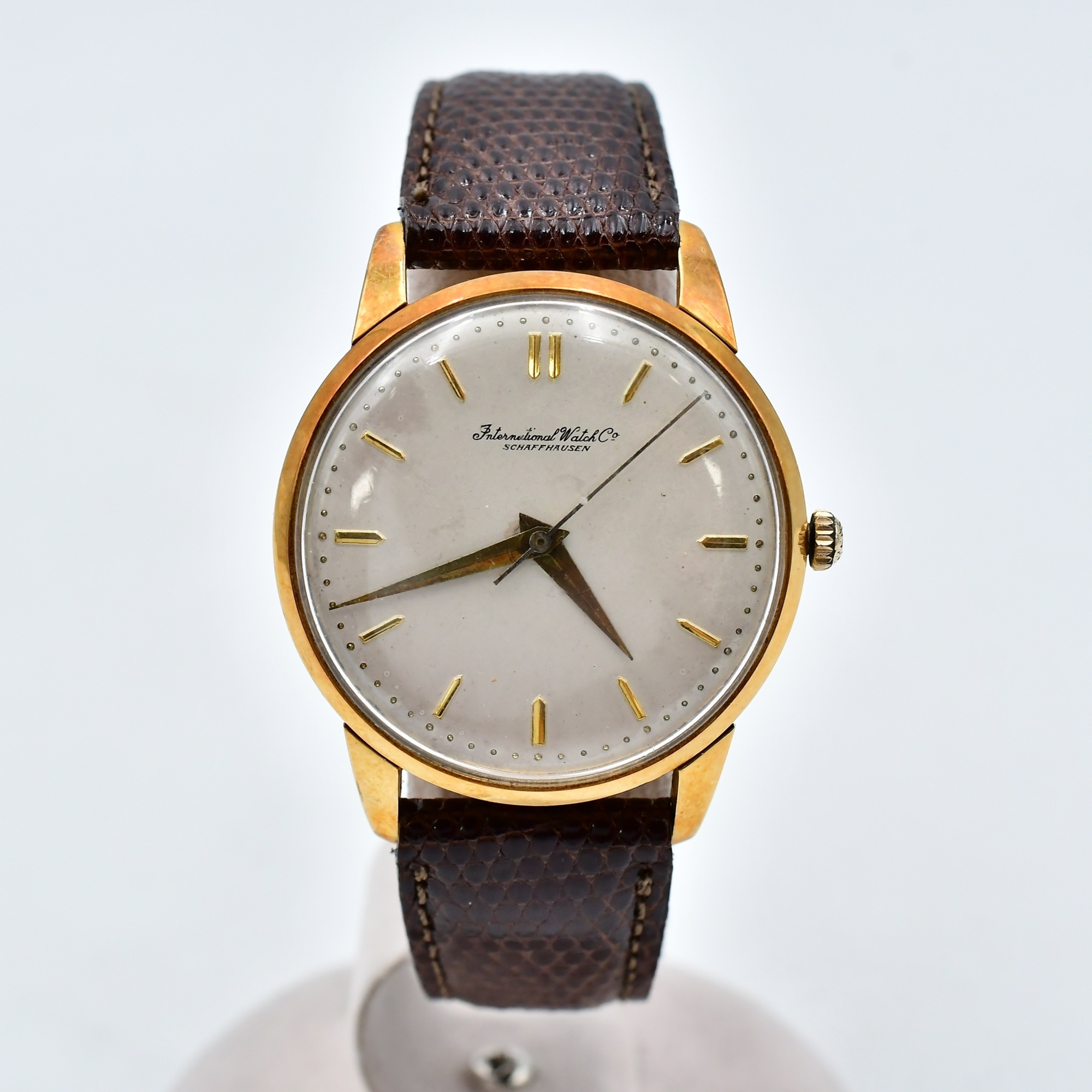 IWC オールドインター シルバー文字盤 GP×社外革/AT Bランク