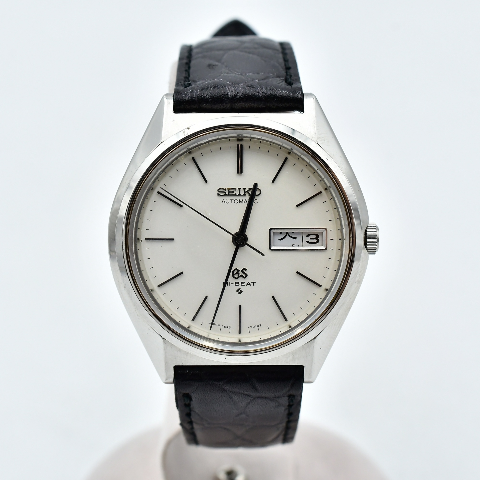 グランドセイコー ハイビート 白文字盤 SS×社外革/AT Bランク