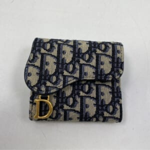 ディオール トロッター サドル 三つ折り財布 青 キャンバス×レザー 買取実績【買取日：2026年1月6日】