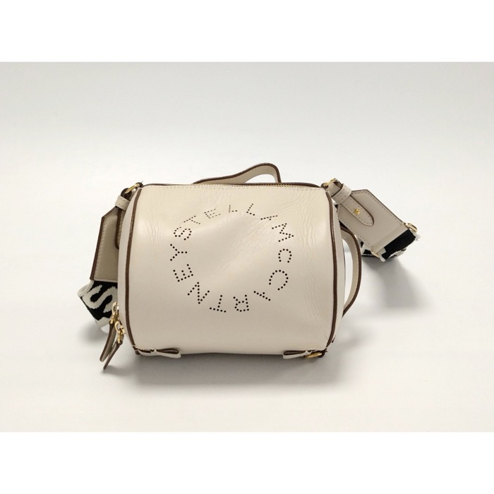 ステラマッカートニー 2WAY バッグ 丸型 白 レザー ABランク