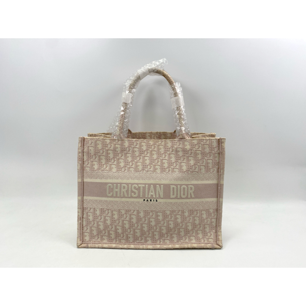 ディオール ブックトート ミディアム ピンク キャンバス Bランク