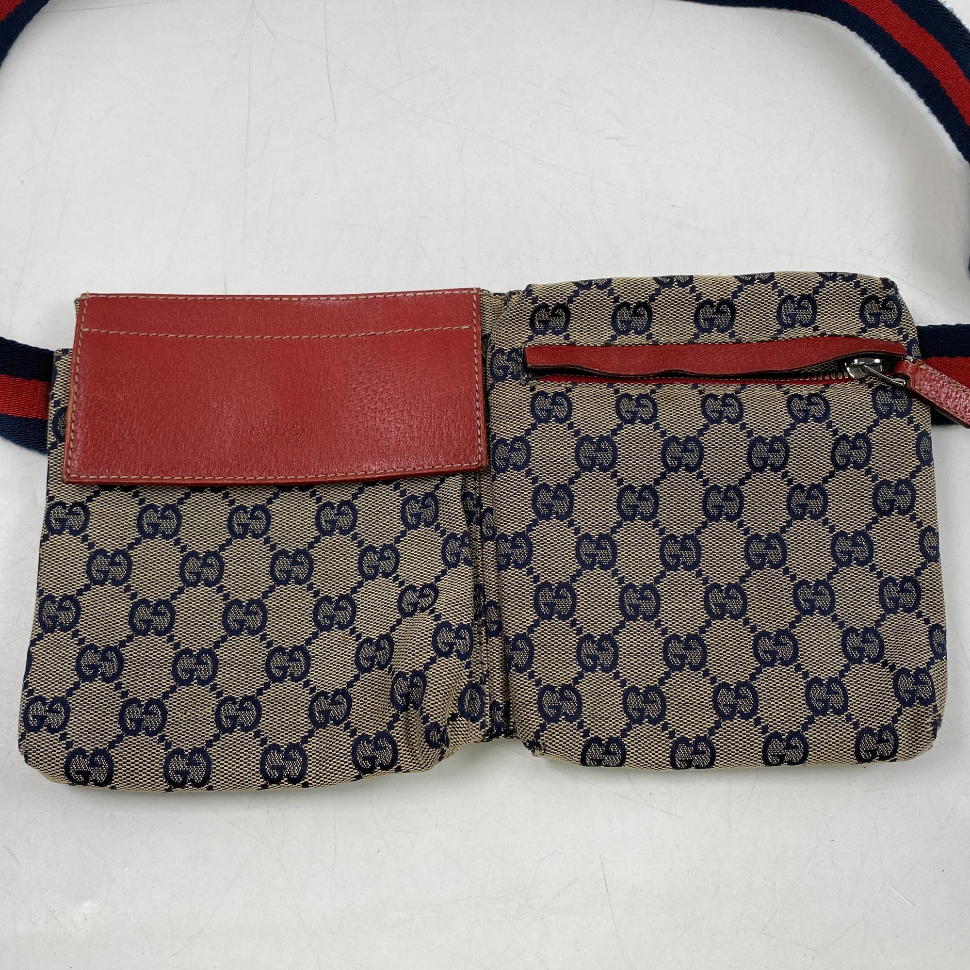 GUCCI GGキャンバス ショルダーバッグ ウエストバッグ グッチ GGキャンバス ウエストバッグ キャンバス×レザー ベージュ