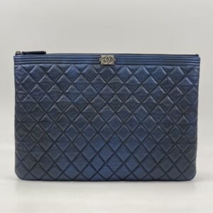 シャネル ボーイシャネル クラッチバッグ メタリックブラック SV金具 買取実績【買取日：2026年1月24日】