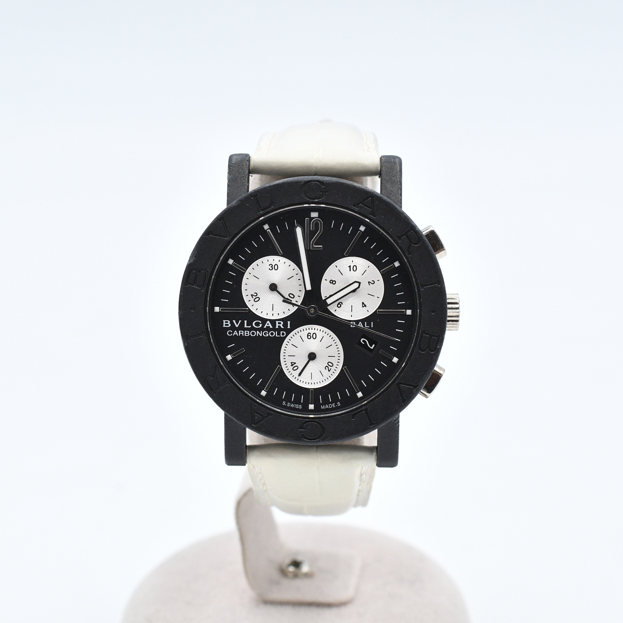 BVLGARI クロノグラフ 限定379/999 正規品 ブルガリ BVLGARI 999本限定 カーボン クロノグラフ BBW38CGLDCH/18