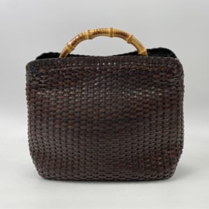 グッチ GUCCI 001‐0166‐1638 バンブー メッシュ ハンドバッグ ブラウン