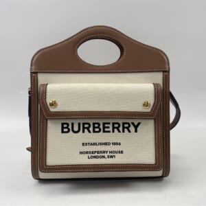 バーバリー ロゴミニポケットバッグ キャンバス×レザー ブラウン×ベージュ 80393611 買取実績【買取日：2026年1月24日】