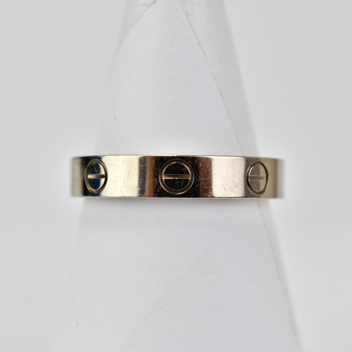 カルティエ ミニラブ リング K18WG CH2167 ABランク