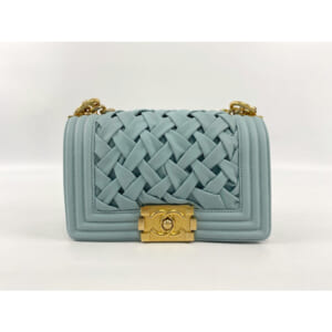 シャネル ボーイシャネル20 スモール 水色 ラムスキン GD金具 買取実績【買取日：2024年6月30日】