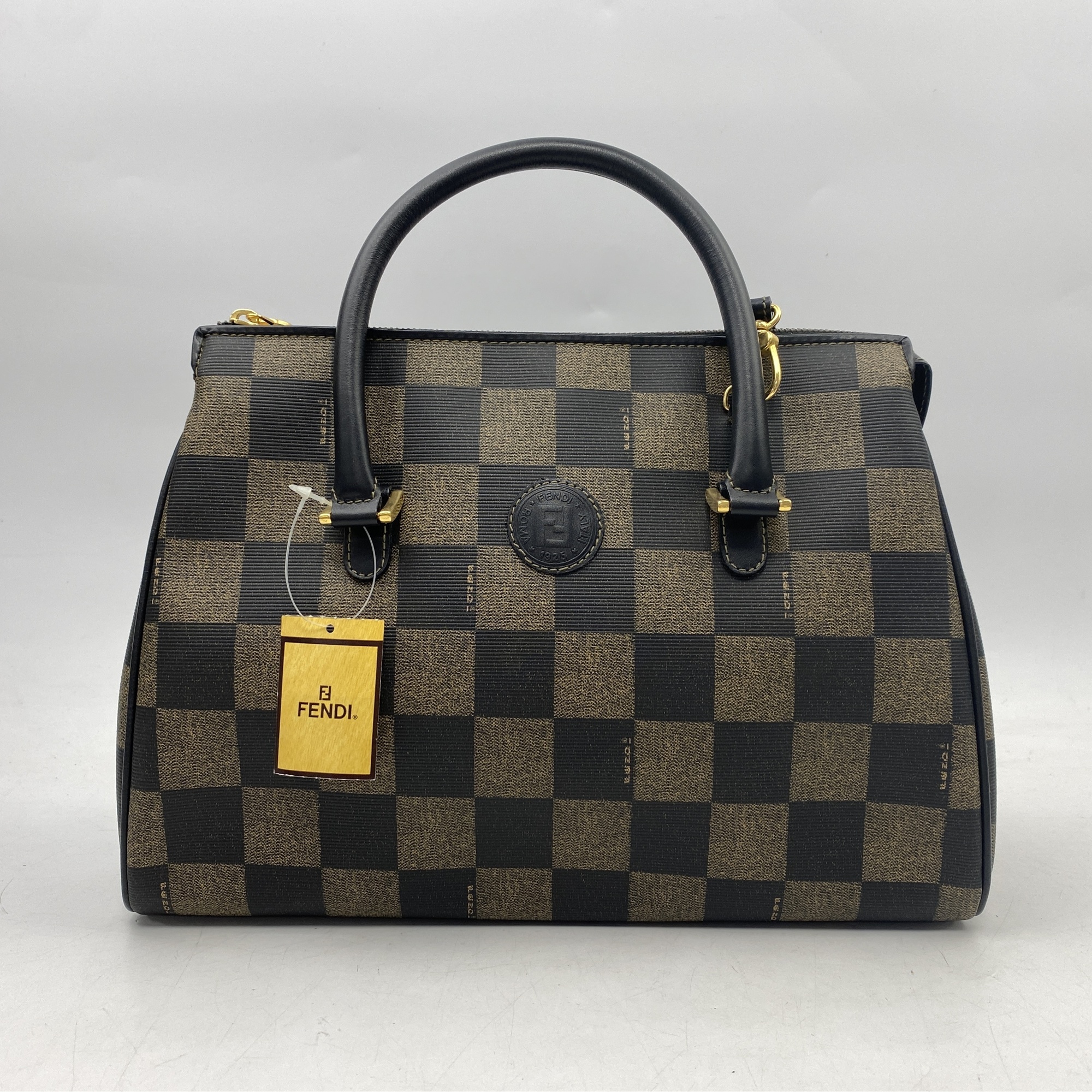 フェンディ 2WAYショルダーバッグ ペカン柄 黒×ブラウン PVC 買取実績