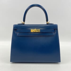 エルメス ケリー25 ディープブルー ボックスカーフ GD金具 D刻印 買取実績【買取日：2026年1月24日】