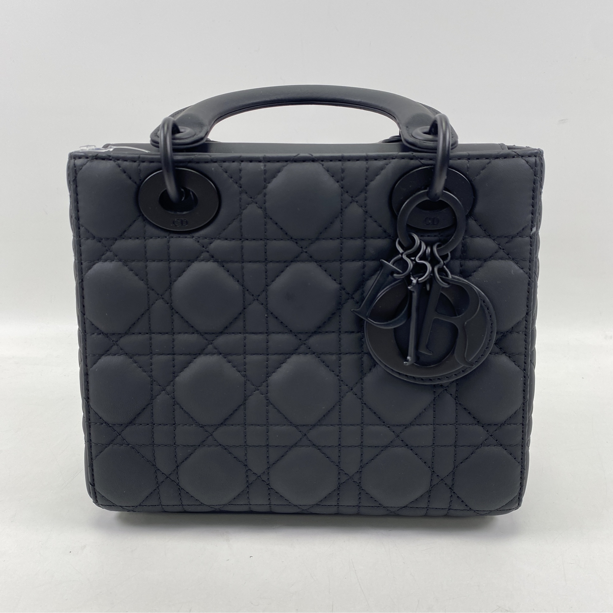 ディオール レディディオール スモール 黒 マットカーフスキン BK金具 ABランク