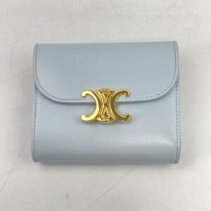 セリーヌ トリオンフ スモールフラップウォレット ライトブルー カーフスキン 買取実績【買取日：2026年1月7日】