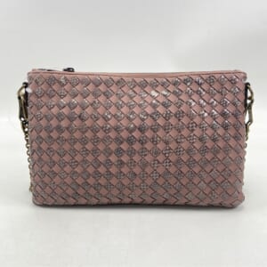 ボッテガヴェネタ イントレチャート チェーンショルダーバッグ ピンク レザー×パイソン 買取実績【買取日：2026年1月8日】